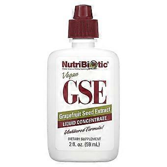 NutriBiotic, Vegan GSE Grapefruit Seed Extract, Liquid Concentrate, 100 mg, 2 fl oz (59 ml)