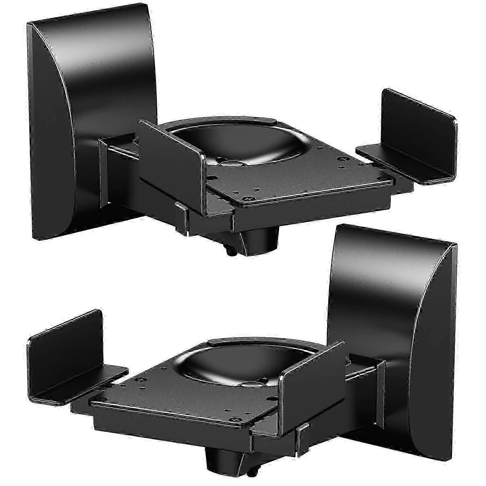 Speaker Wall Brackets SWM201 Double-Sided Shelf Mount For Large Surround Sound Speakers Black Holds Up To 25kg