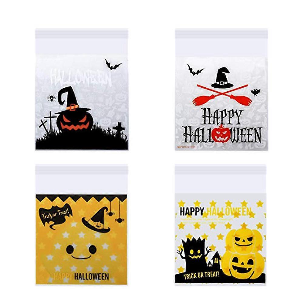 Pumpkin Witch Printing Halloween Candy Bag 800 Pcs Ideal for Festival Party Gathering 10x10cm Size Square Design