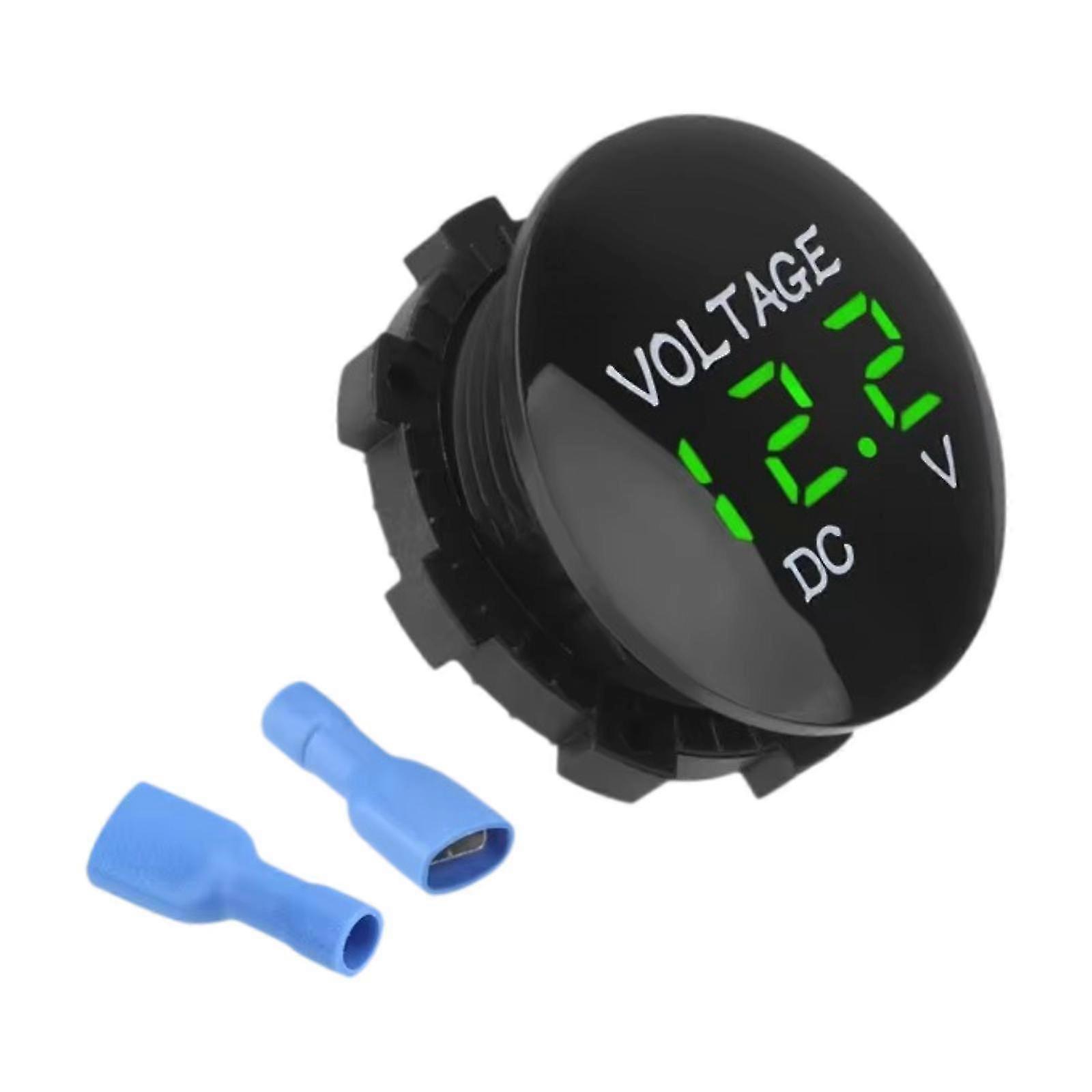 Car Voltage Gauge Voltage Meter Tester for 12V-24V LED Display High Performance Automotive Test Light Replacement Voltmeter 26s