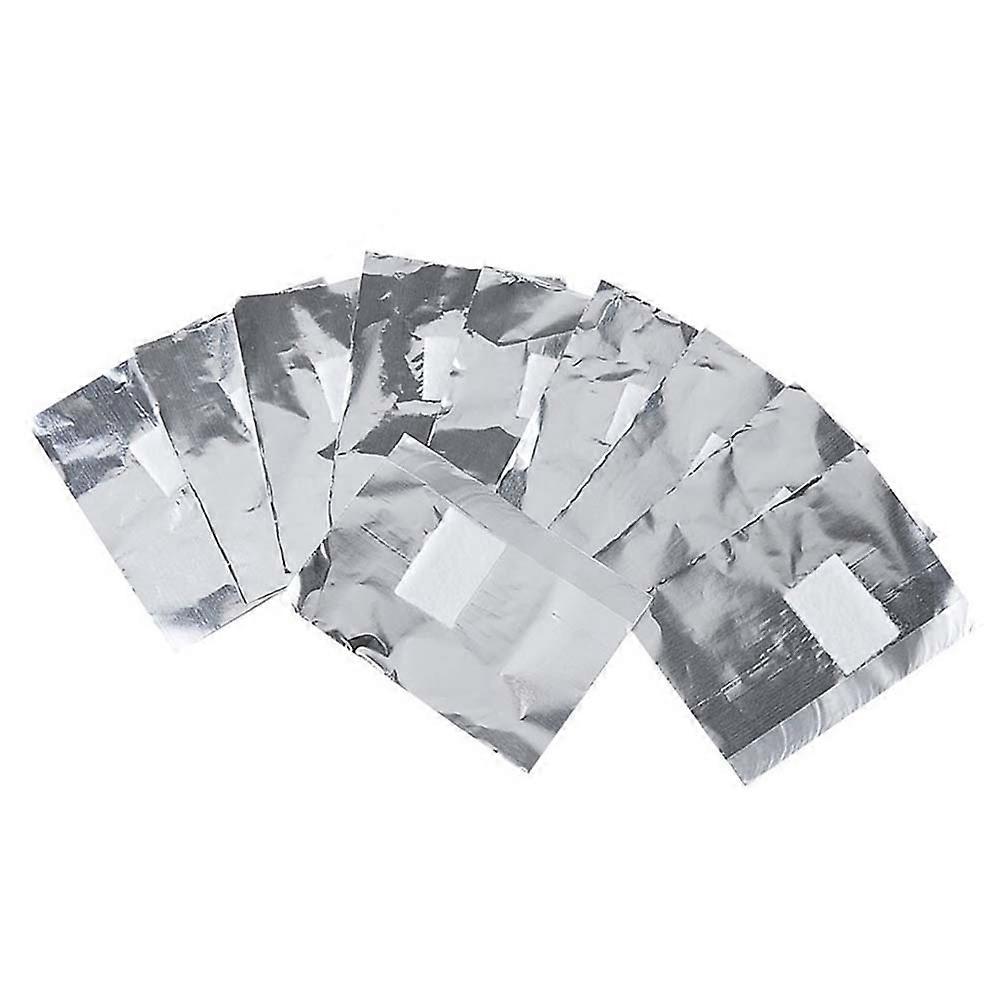Nail Remover Wraps 250Pcs Acrylic Nail Removal At-home Manicure Silver Rectangular Manicure Tool