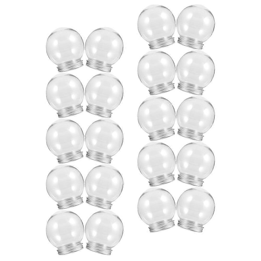 DIY Snow Globe Small Snow Globe for Storage 80Pcs Clear Plastic Globes