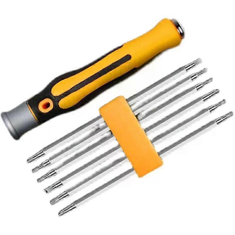 2024 Hot 12 In 1 Magnetic Screwdriver Set Cross Flat Shaped Screwdriver Head Multifunctional Precision Handheld Maintenance Tool