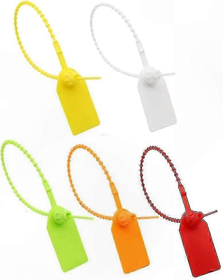 100 Pack Plastic Cable Tie Tags, Self-Locking Label for Cable Management