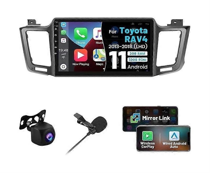 Stereo Radio for Toyota RAV4 2013-2018 Android Carplay GPS 2+32G