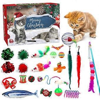 24-day countdown advent calendar cat toy blind box set, create a unique Christmas gift for your cute cat