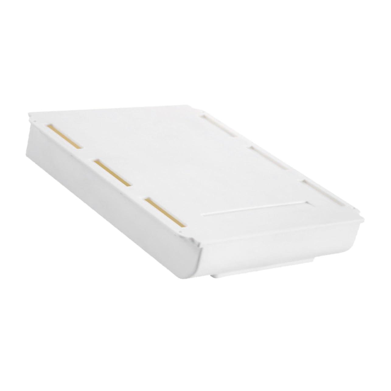Under Table Hidden Desktop Drawer Storage Box SelfAdhesive Desk Drawer Attachment For Pens And Erasers White Large Tray