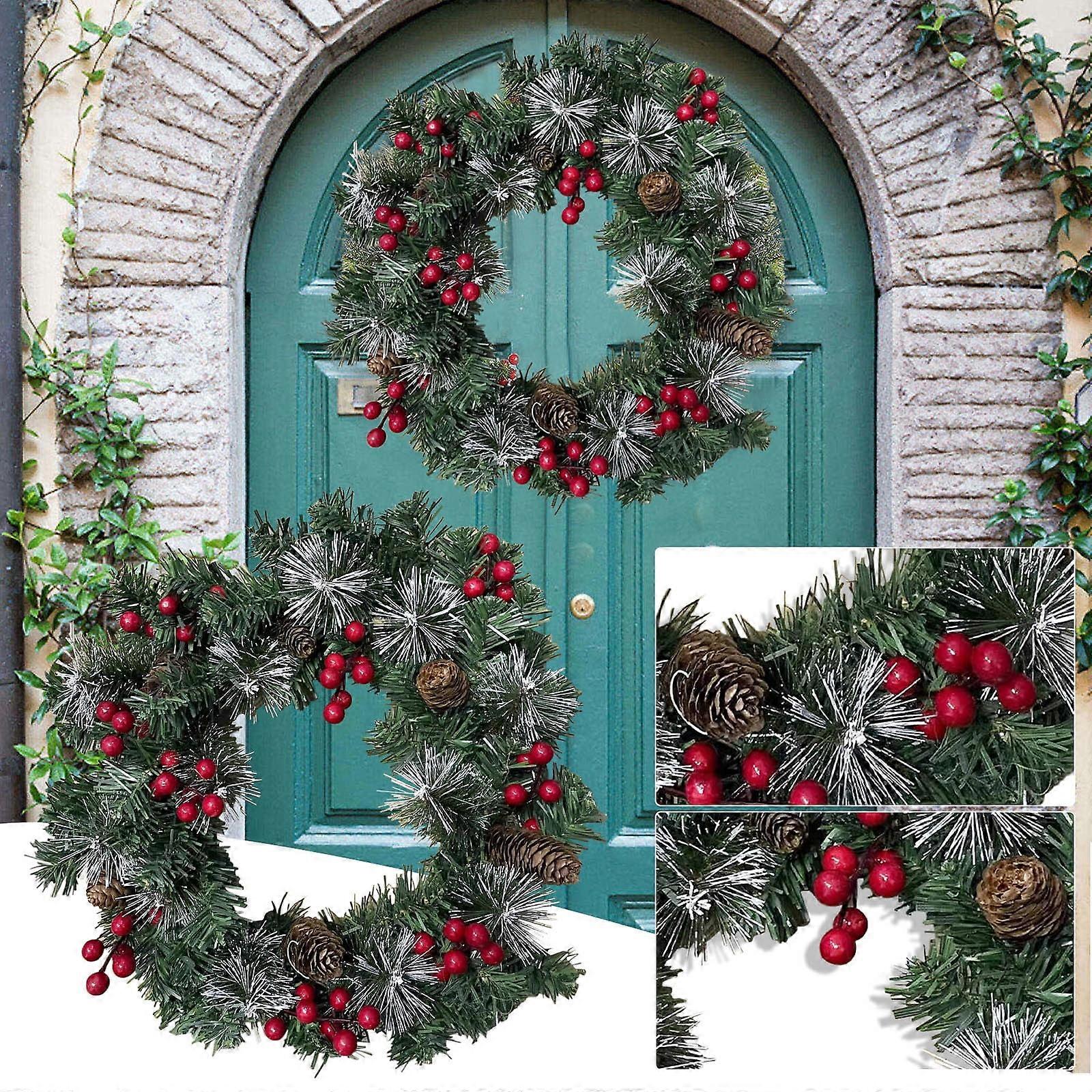 Begine Garland Decoration Clearance,Christmas Wreath 40Cm (Add 1 Yuan for Box When Placing Order, Please Note That You Need Box),1X Wreath