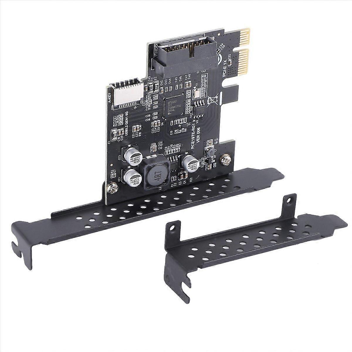 PCI-E 1X To USB 3.2 GEN1 5Gbps 20Pin Front Panel Header Riser Card