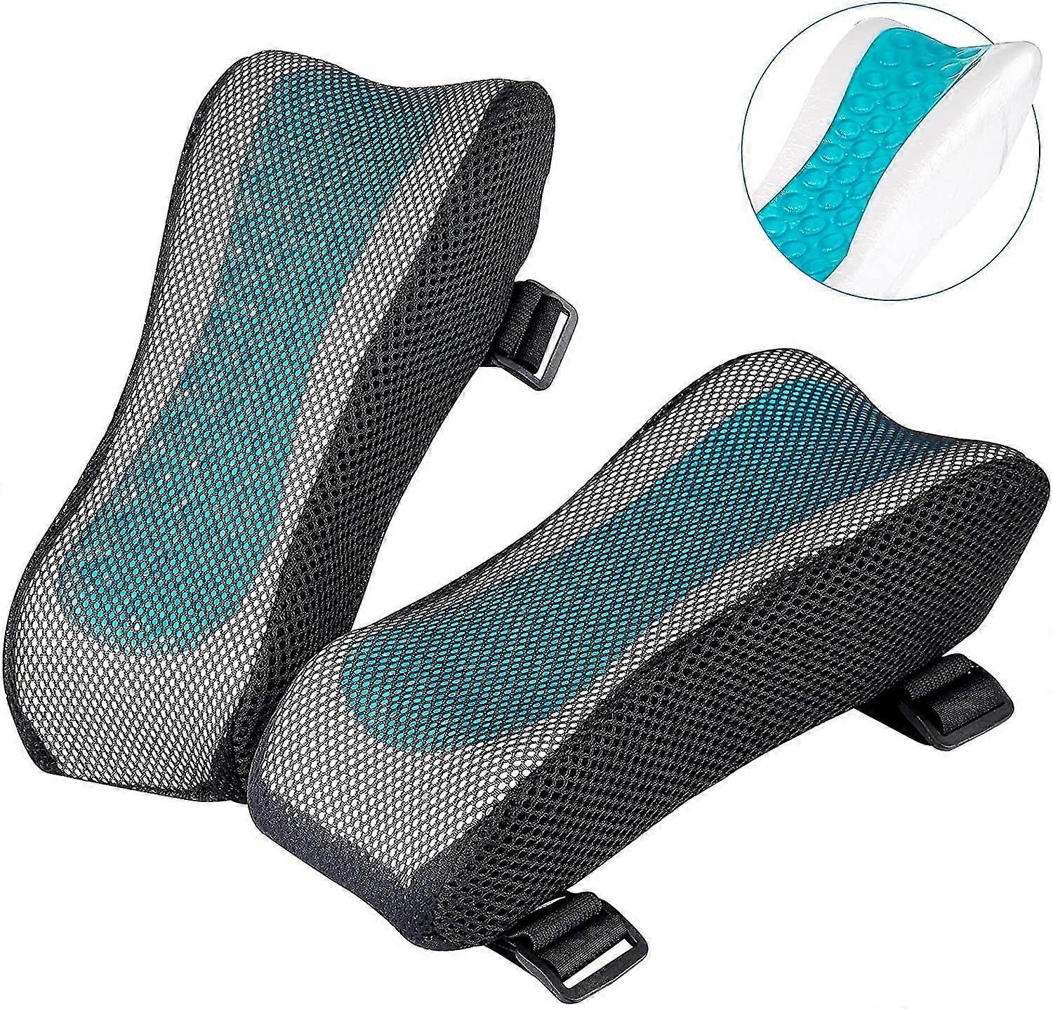 Ergonomic Armrest Pads- Office Chair Arm Rest Cover Pillow - Elbow Support Cushion For Computer, Gaming And Desk Chairs (set Of 2)