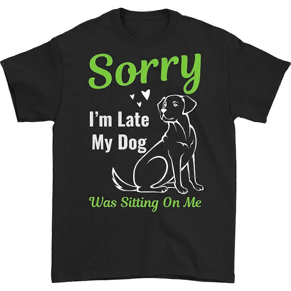 Przepraszam, że się spóźniłem, mój pies siedział na mnie śmieszna koszulka, prezent dla miłośnika psów, prezent urodzinowy dla właściciela szczeniaka
