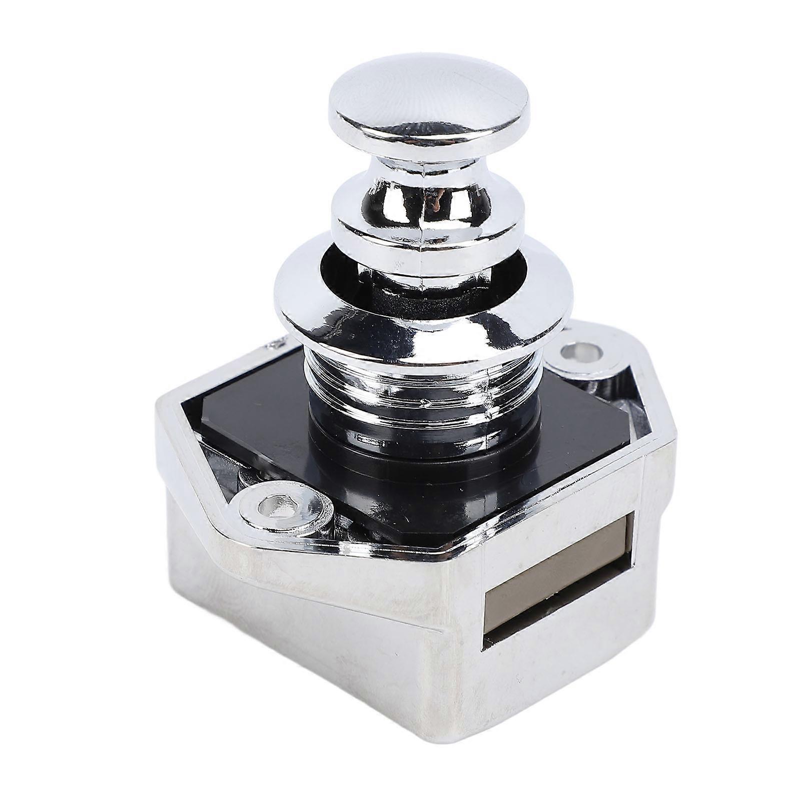 Push Button Latch Keyless Convenient Enhanced Security Easy Installation for RV Yacht Motorhome Caravan Chrome 