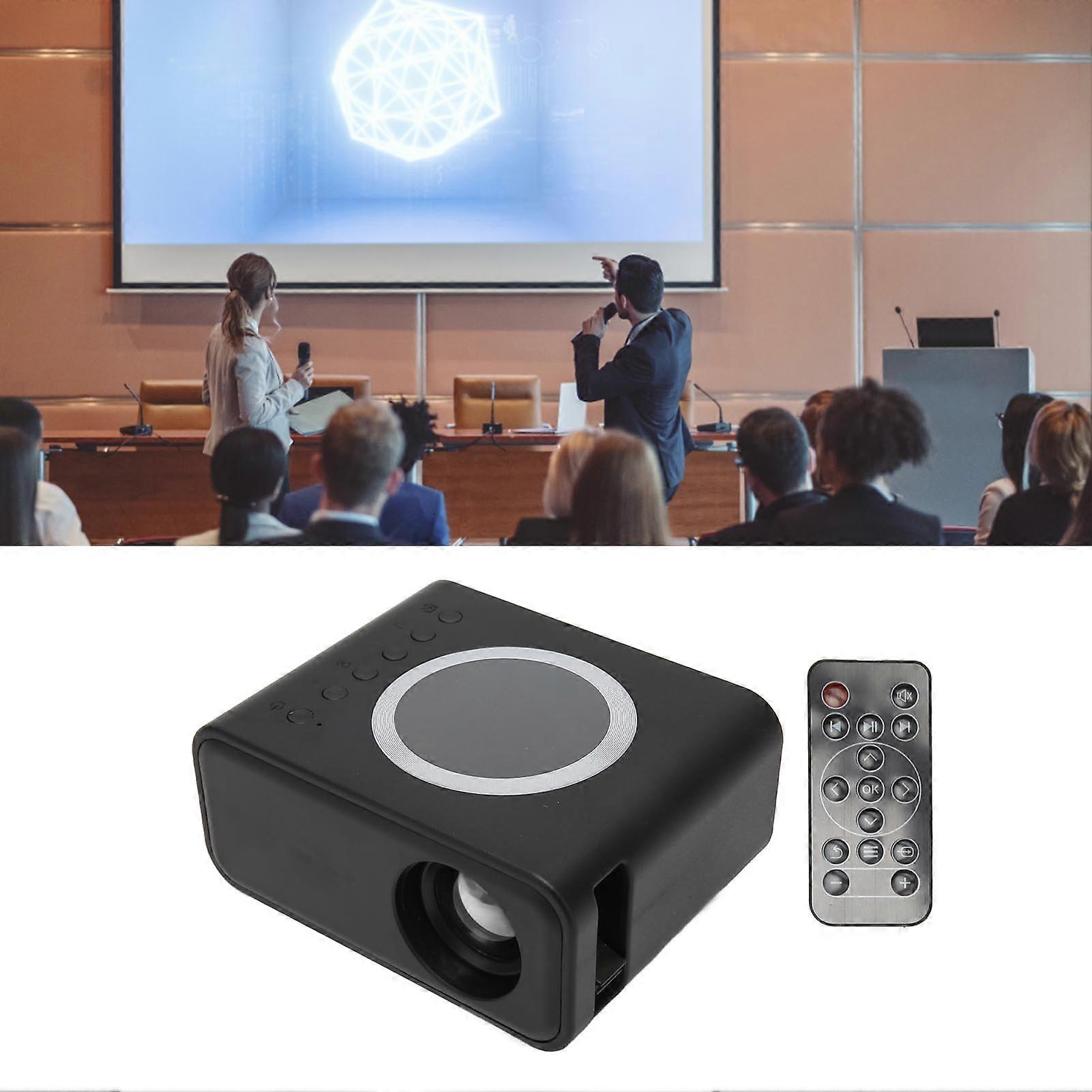 Mini Portable Projector Full High Definition 1080P LED Projector Home Theater Movie Projector for IOS for Android Laptop Black UK Plug