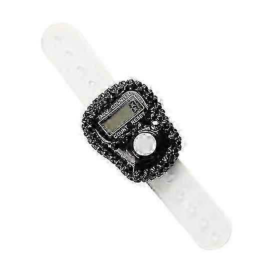 Rhinestone Electronic Counter Ring Portable Lightweight Manual Count Clicker LCD Digital Display Resettable Mini Hand Tally Counter