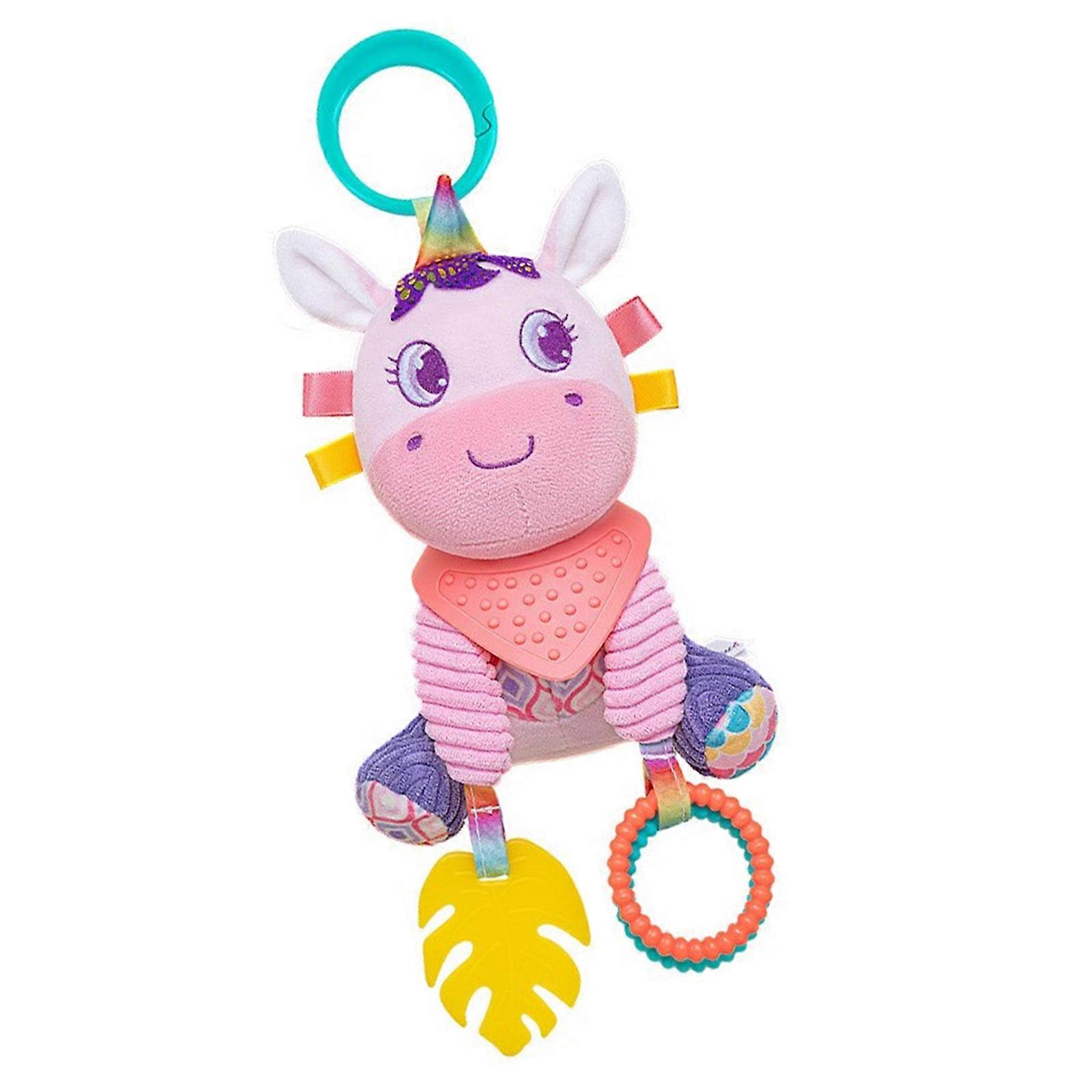 Interactive Baby Bed Hanging Decoration Toy Feature Squeaky Rattle Design For Sensory Play And Cognitive Growth Multicolor