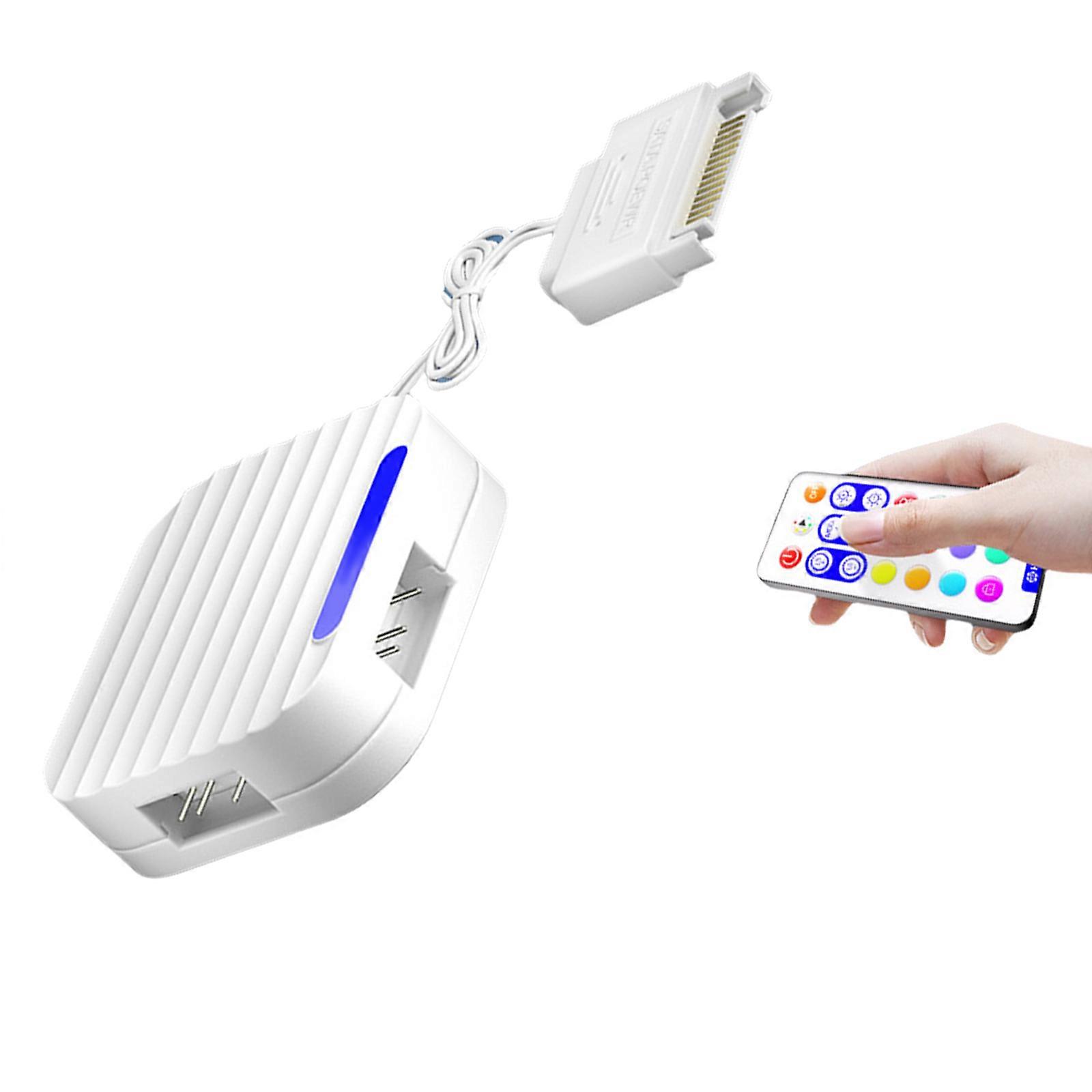 Satas zu 5V 3Pin ARGB Controller Magnetbasis MultiProtection Design für PC Argb Beleuchtungsoptimierung für Workstations Weiß