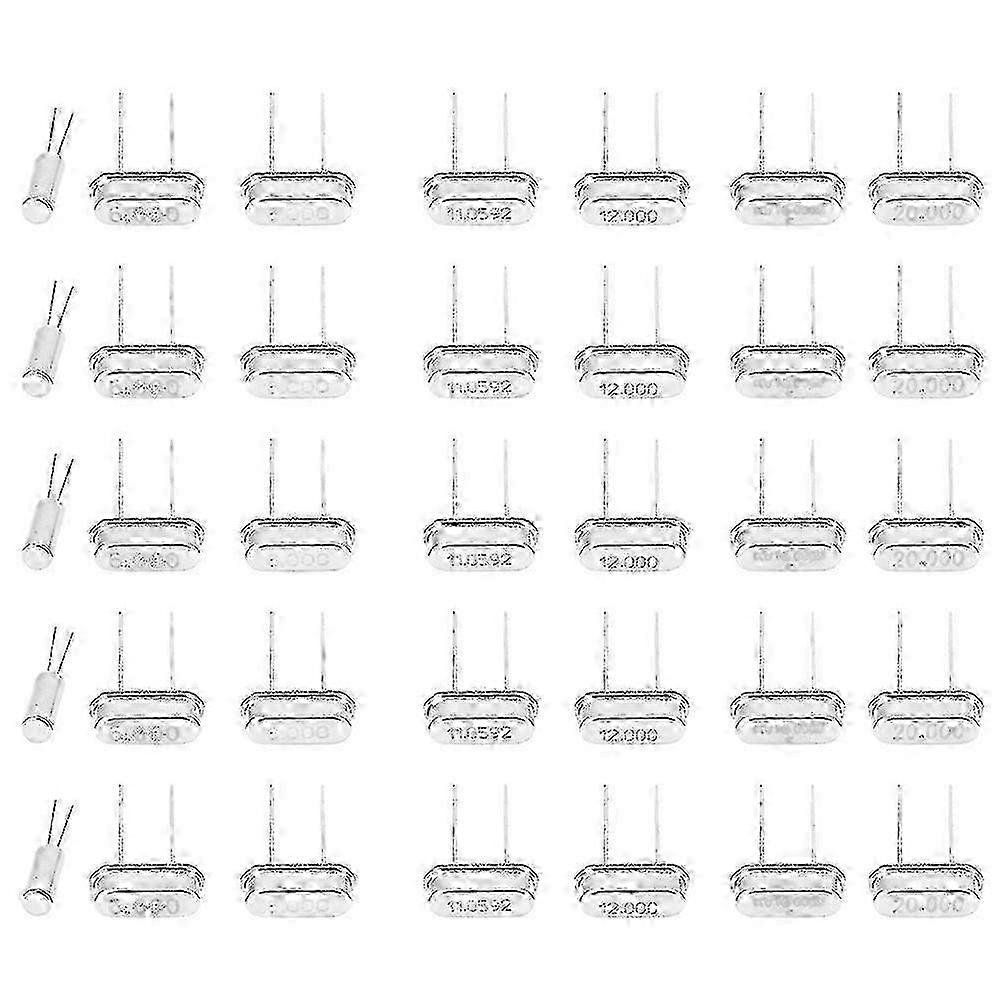 35PCS 7 7 Values Crystal Oscillator Kit 32.768K 6M 8M 11.0592M 12M 16M 20M