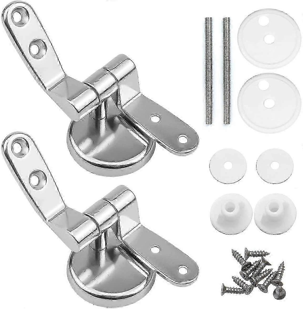 2-Pack Zinc Alloy Toilet Seat Hinges Clips, ReplacementHinge Hardware