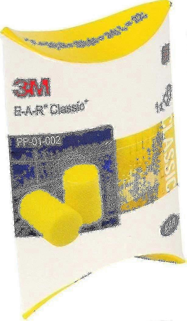 3M Ear Protection Plugs, 28dB Noise Reduction, 50 Pairs, Yellow
