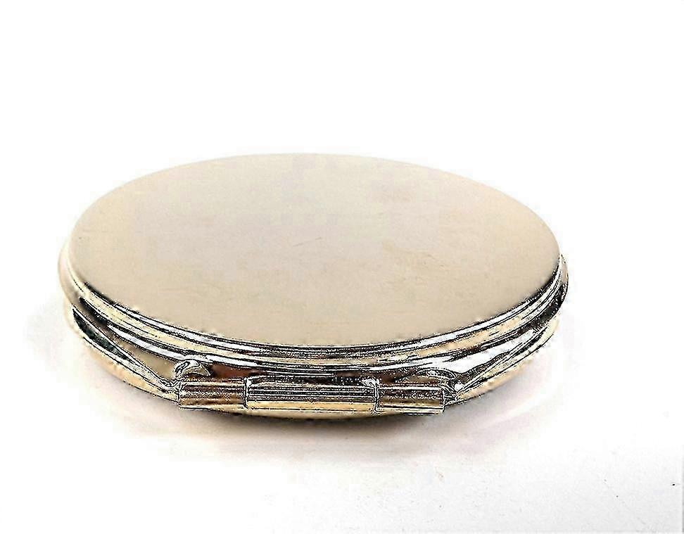 Double sided pocket mirror, vanity mirror, compact mirror, round folding mirror 7 cmgold