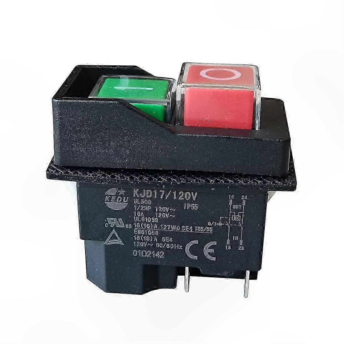 Electromagnetic Switch 120V 4Pin 16A with Power-Off Protection IP55 Certified