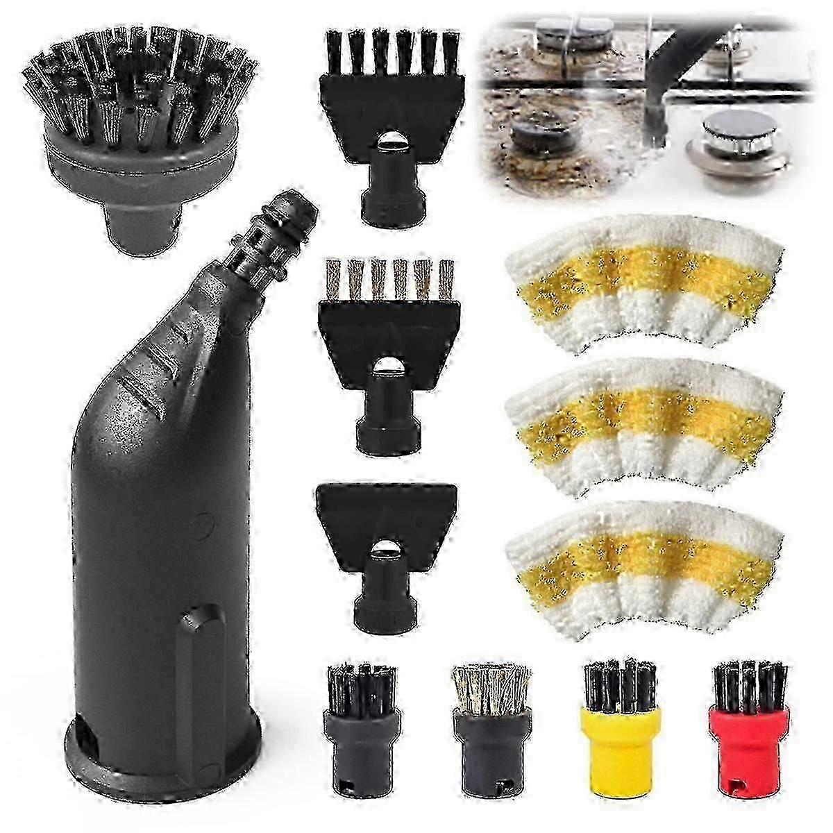 Round Brush Set for Karcher Steam Cleaner Accessories, Easyfix SC1 to SC5 Models