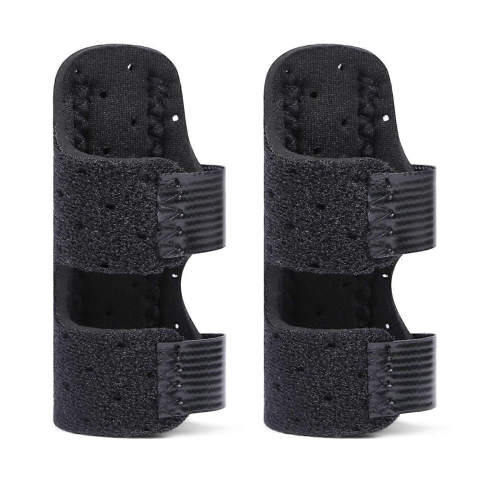 Finger Splints, 2 Pcs Finger Support Brace With Adjustable Fixing Belt, Finger Stabilizer With Built-in Metal Support