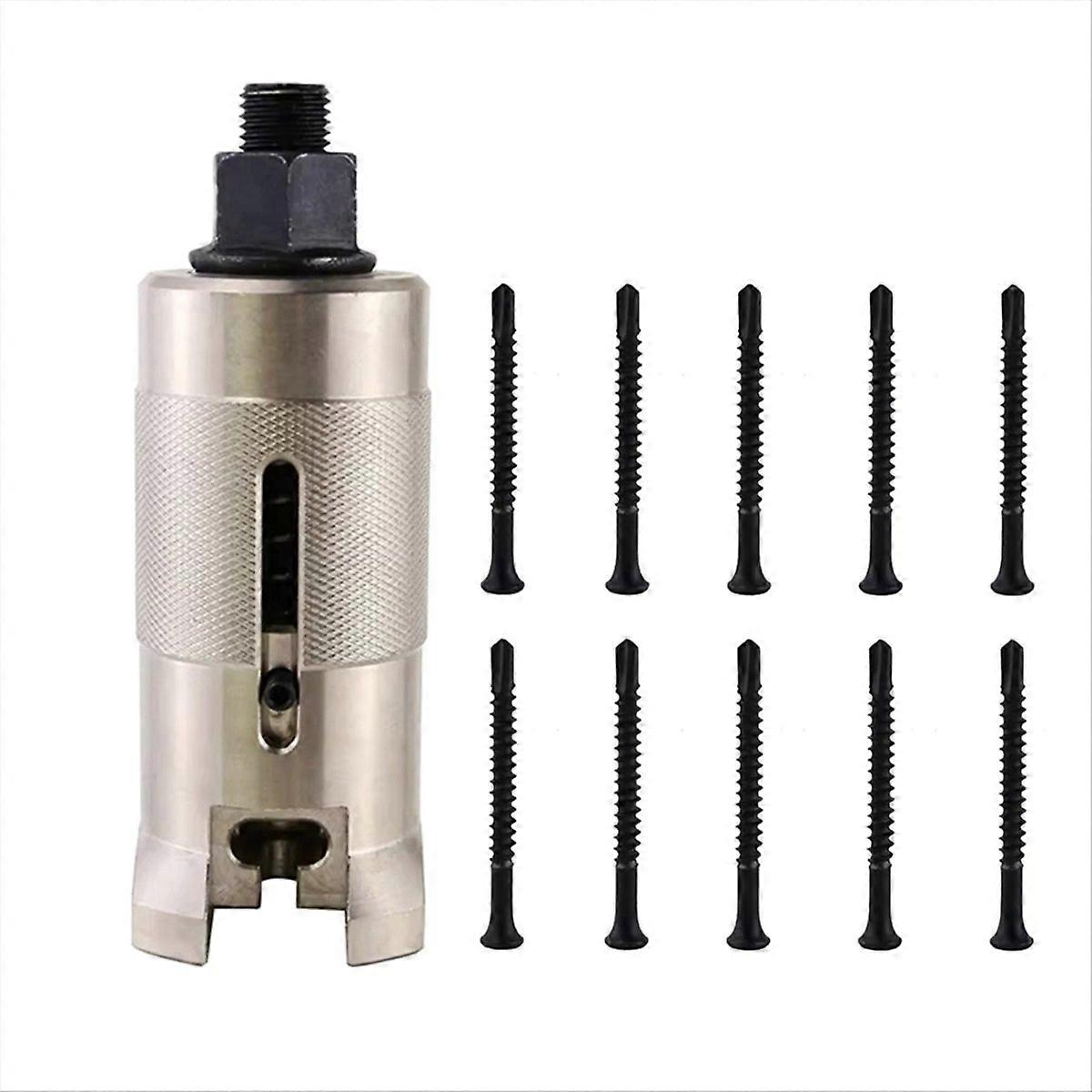 Lock Cylinder Puller Nail Puller Tool and 10 Pieces/Bag Lock Cylinder Puller Screw Lock Cylinder Ext