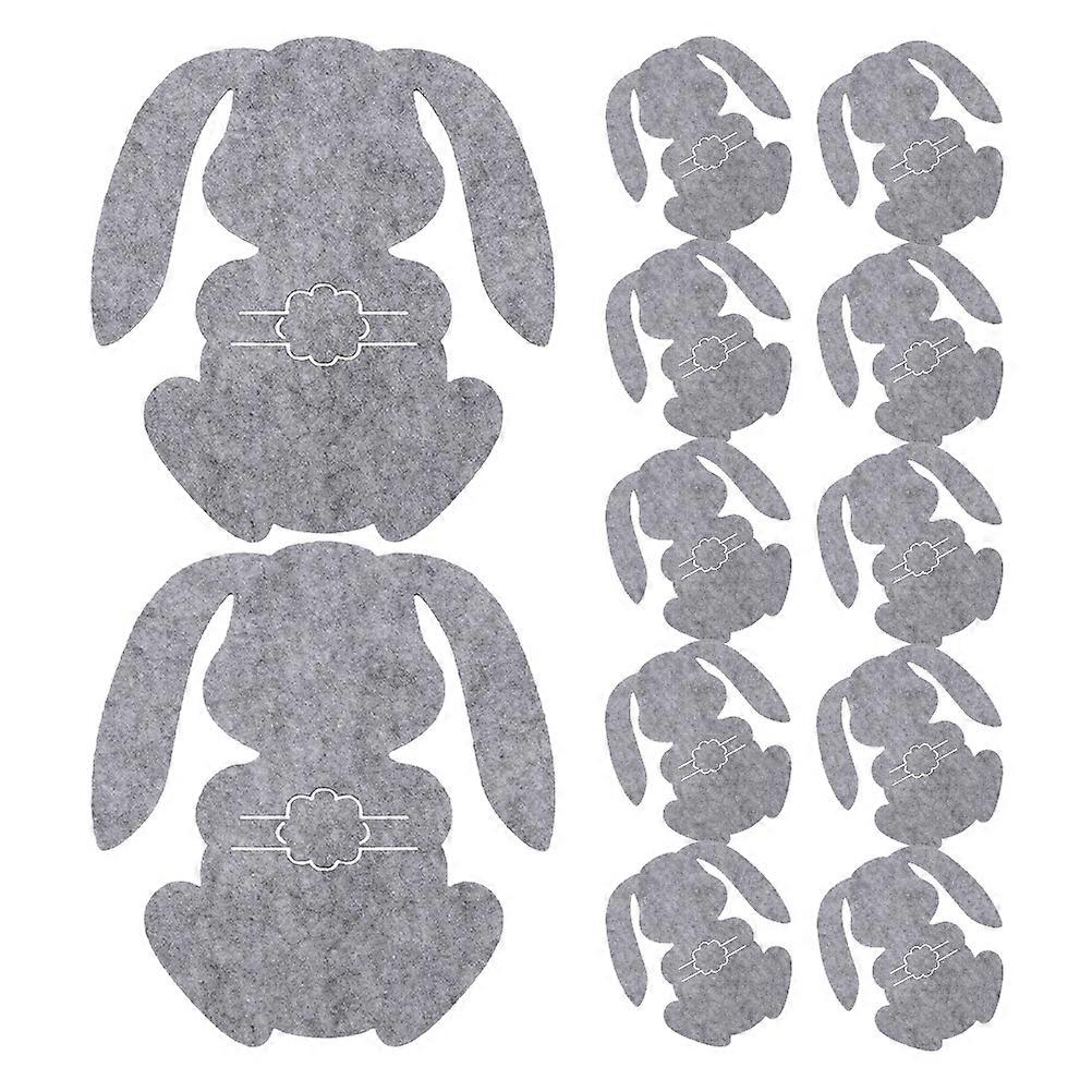 Rabbit Cutlery Bag Easter Themed Holder for 12Pcs Tableware Supplies
