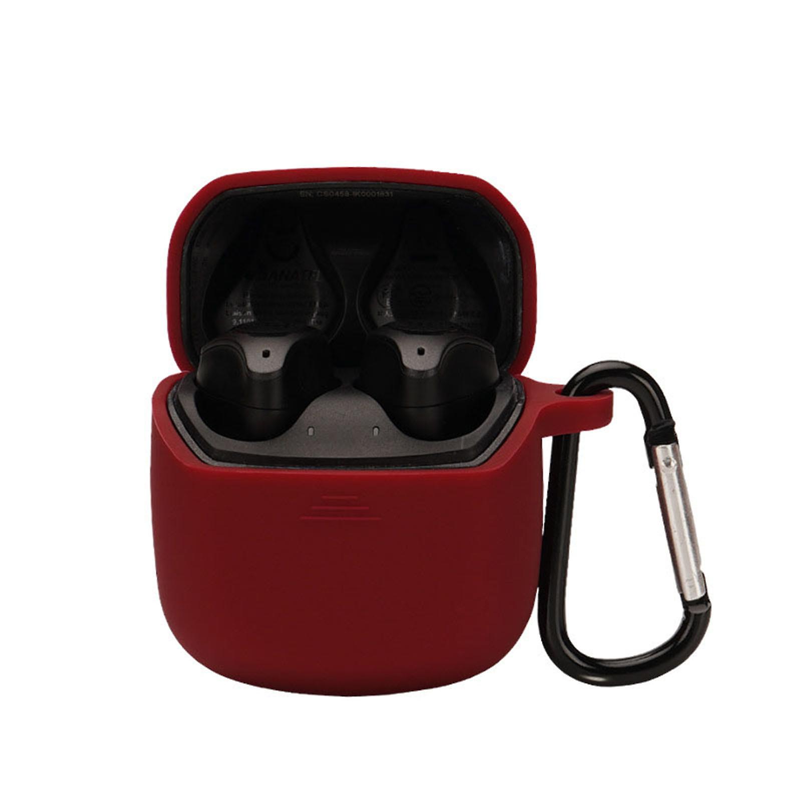 Wireless Headphone Protective Case With Carabiner Full-coverage Soft Cover