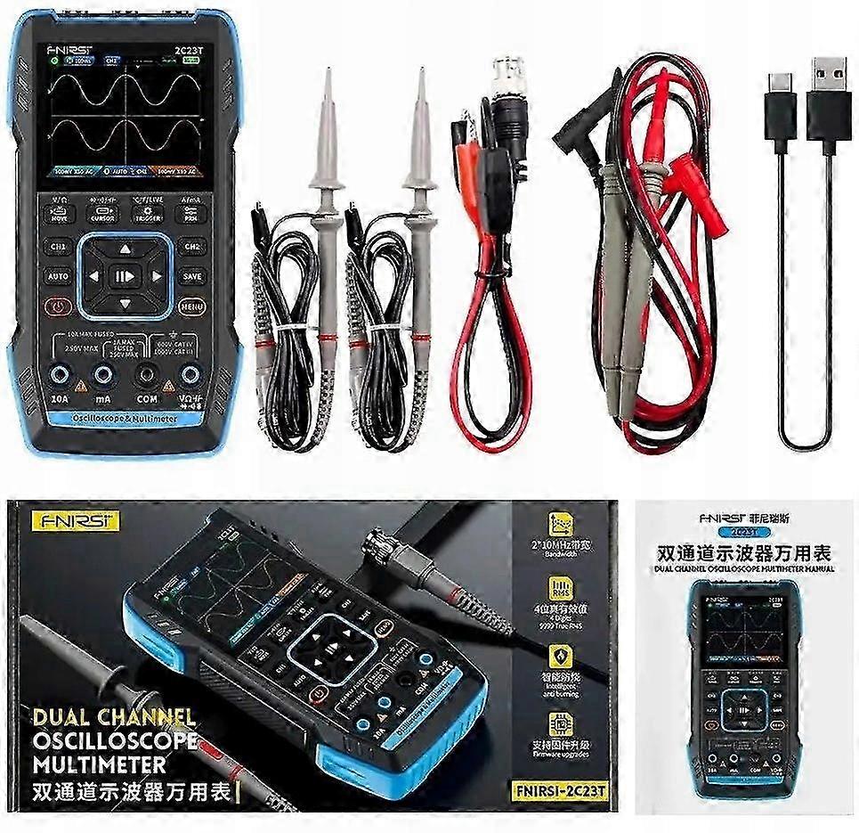 Measuring Device Multimeter Oscilloscope Meter 3in1 Fnirsi 2c23t Std