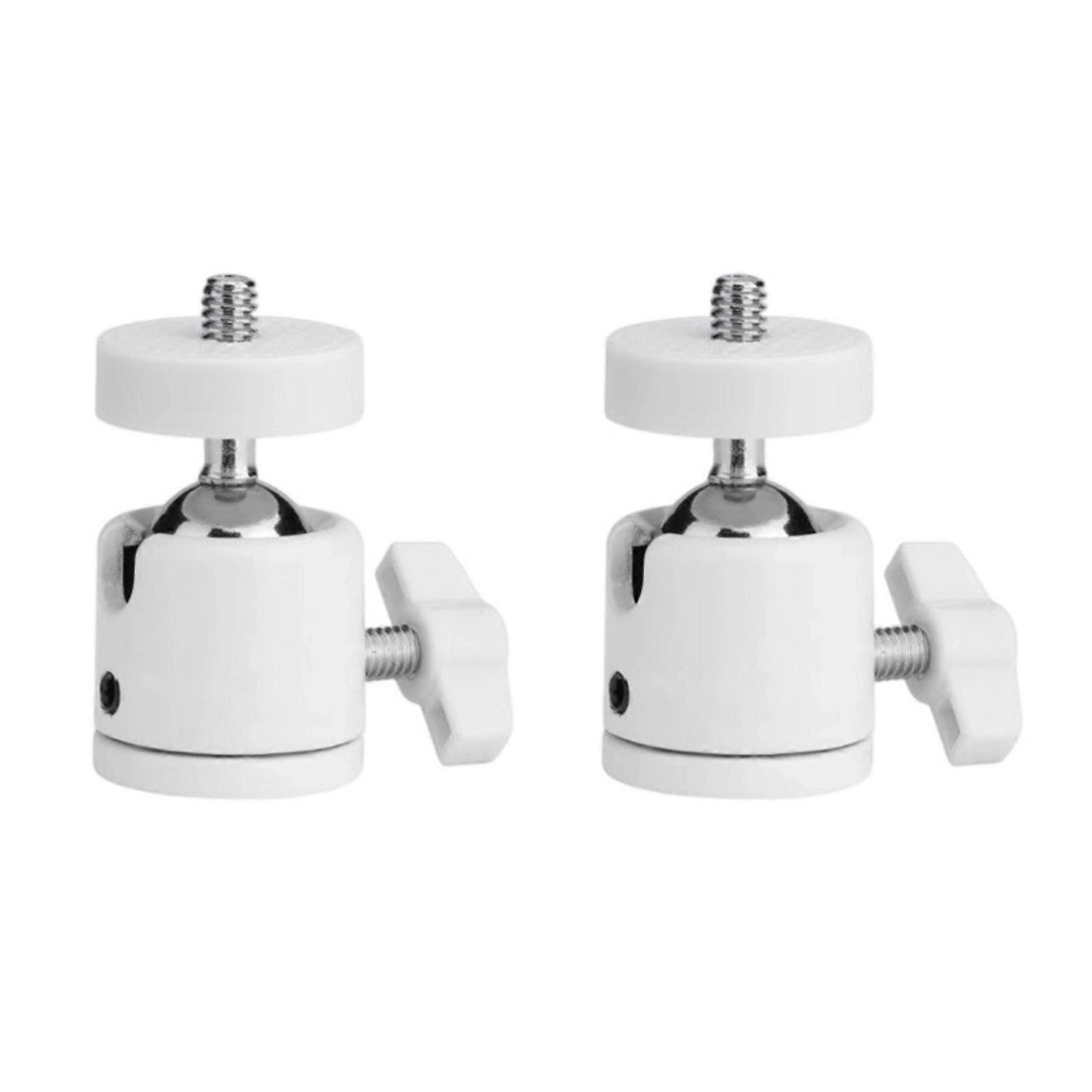 Full Rotating Rotating Metal Adapter 1/4 Inch Threaded Base Suitable For Professional Photography Video Tools Streaming  White