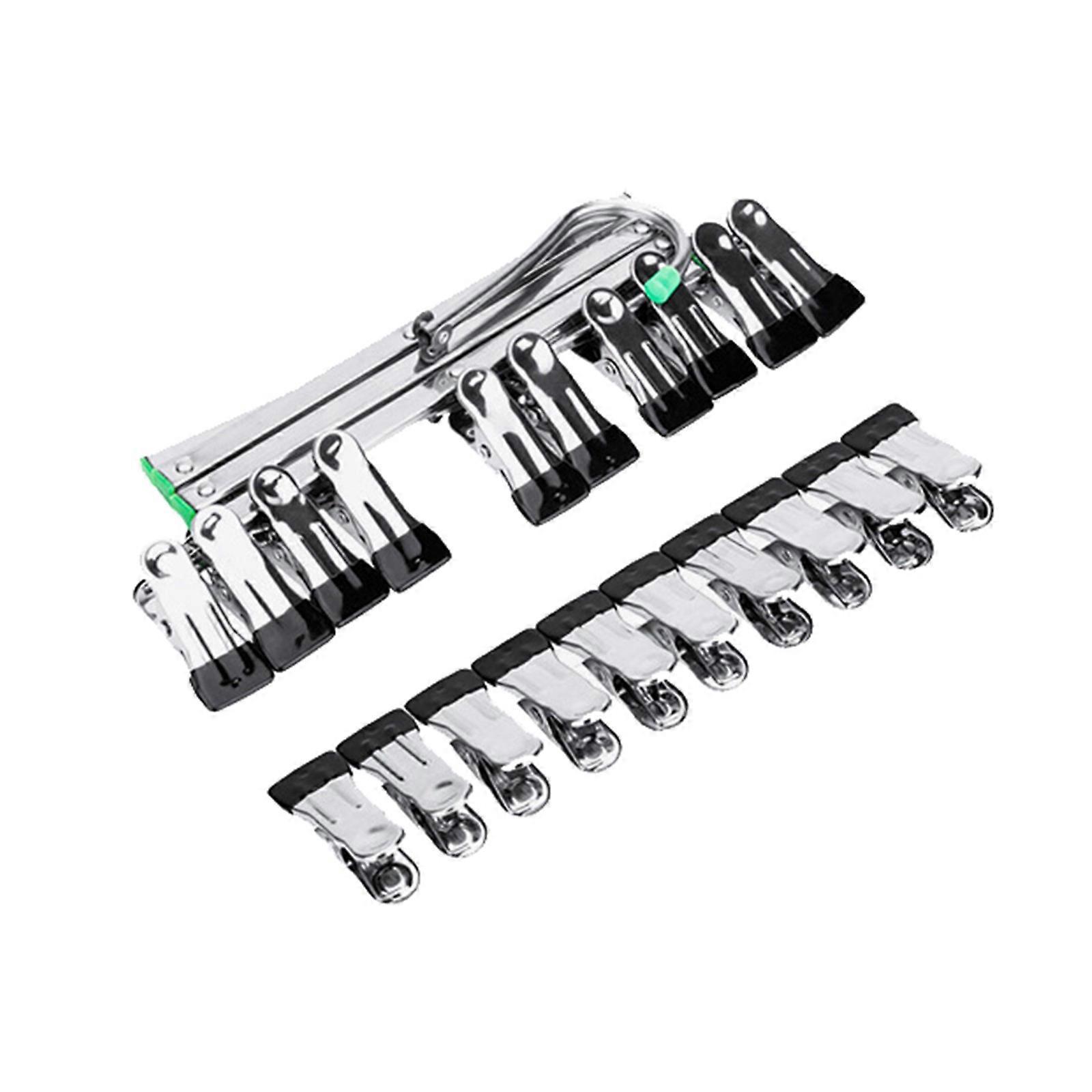 Foldable Hanger Windproof for 135 120 Film Darkroom Developing Accessories Drying Hanging Rack with 10 Clips Tool Multicolor