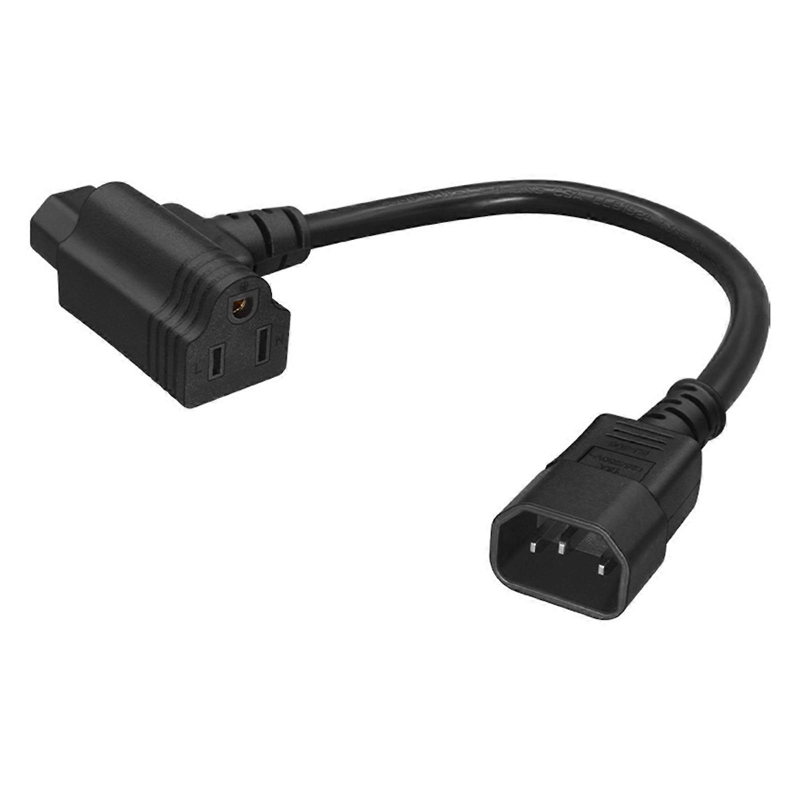 Power Extension Cord IEC 320 C14 to 5-15R C13 Computer Power Extension Cord Outlet Extension Cable for Networking Multicolor