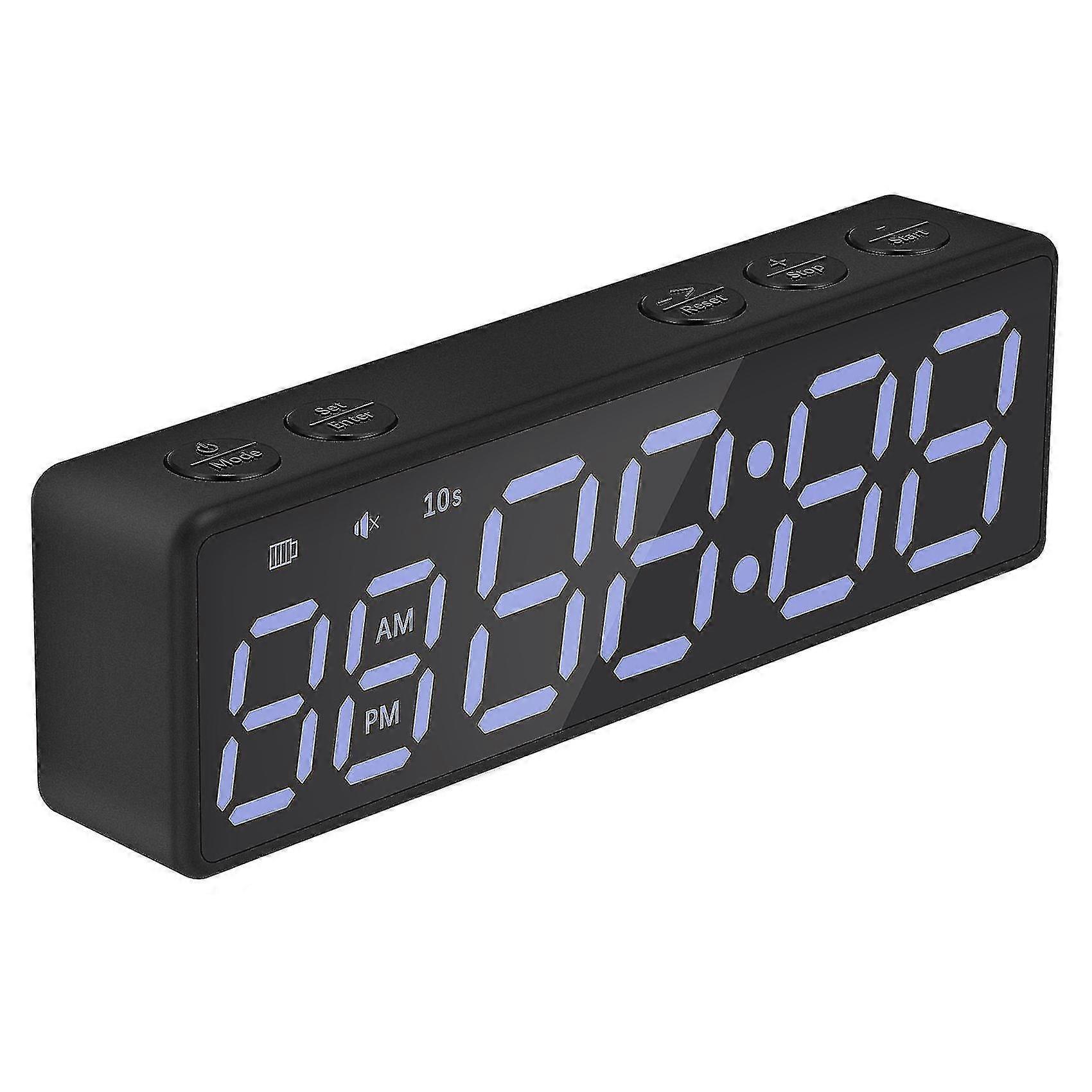 Portable Gym Timer Interval Timer Workout Fitness Clock Countdown/up/stopwatch Magnetic & Usb Rechargeable, (a)