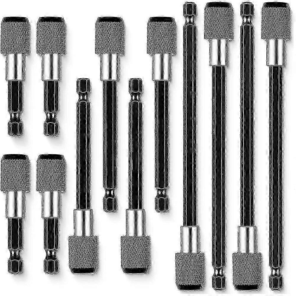 f 12 Pieces Drill Extension Bit Holder Bit Extension Driver Extender Quick Release Extension Bit, Ext