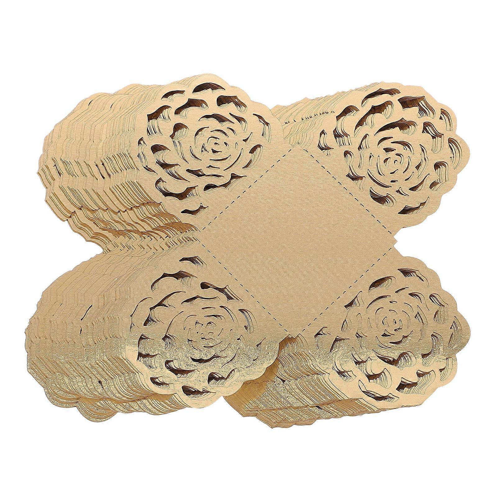 50pcsチョコレートキャンディーカップ結婚式のための中空チョコレートマフィンラッパー