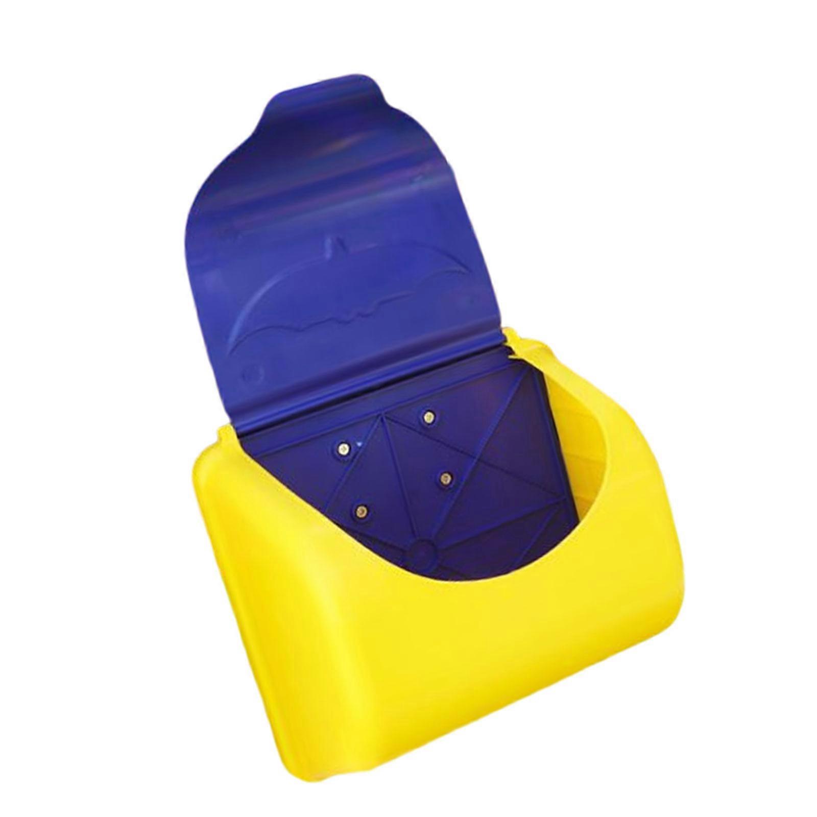 Multipurpose Sturdy Plastic Mailbox Toy Accessory for Children Includes Letters Envelopes to Boost Creativity and Fun  Yellowish Blue