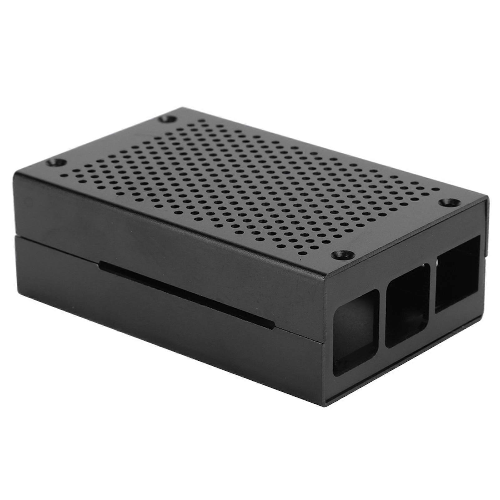Aluminum Alloy Case Mesh Shell Vent Surface Black Motherboard Protection for Raspberry Pi