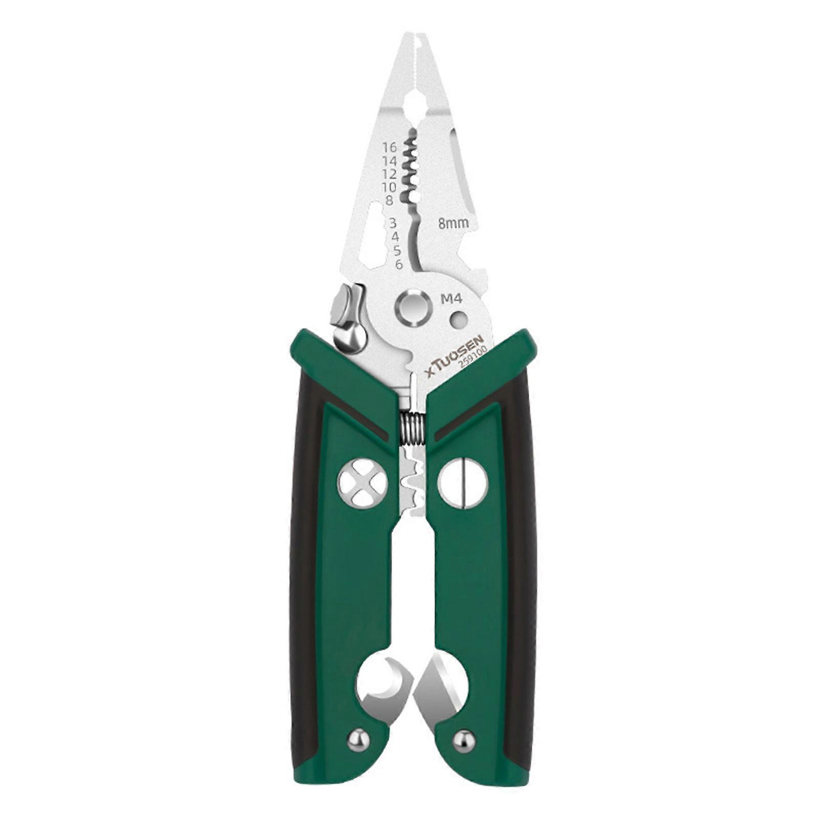 6inch Multifunctional Electrician Wire Stripper Crimper Tool Suitable for Peeling Networking Cabling Wire Stripper Multicolor