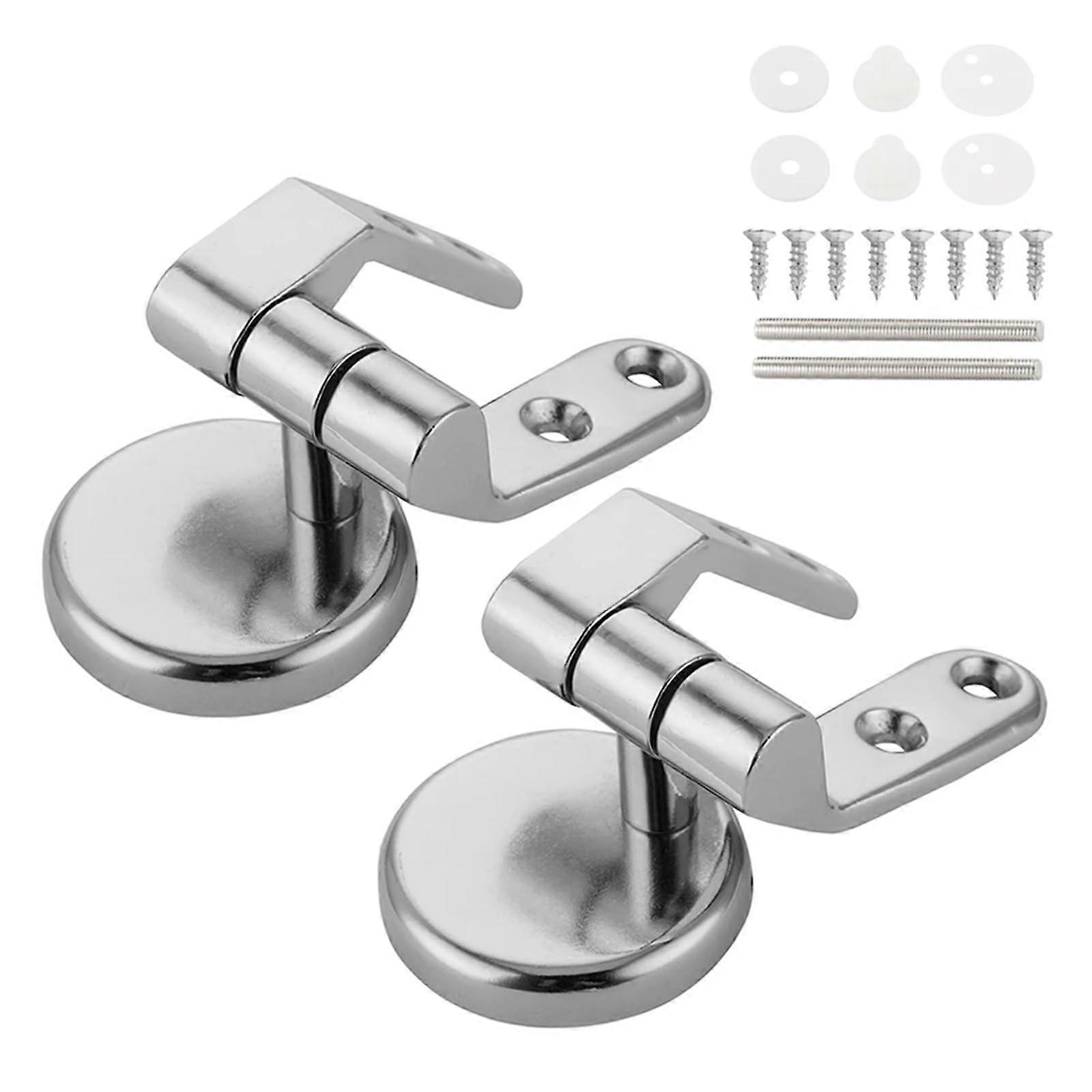 Toilet Seat Hinges Screws Fixing Kit with Flush Cover for Loose or Rusted Seats, 2 Set