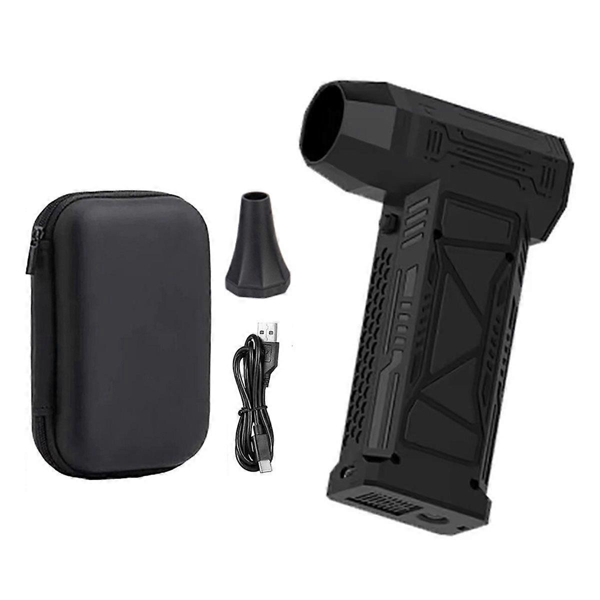 Rechargeable Mini Turbine Fan 150000RPM with LED & Display Light Adjustable Wind Speed Portable Blo