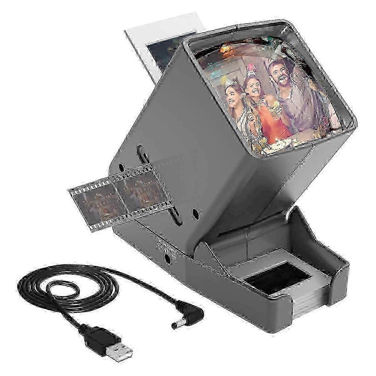 35mm Slide & Film Viewer-Slide Viewer with 3X Magnification and LED-Lighted Viewing for 35mm Slides