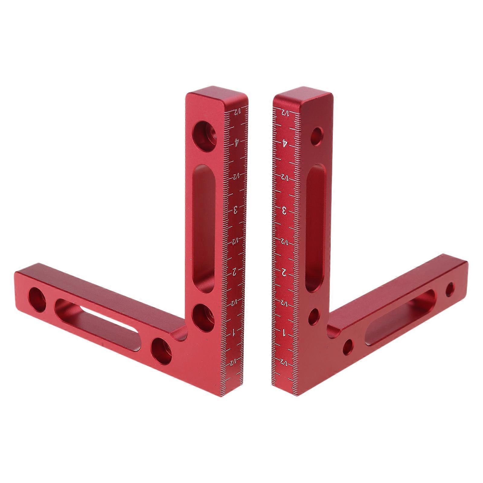 Carpenter Tools Aluminium Positioning Squares Clamps for Picture Frame L Shape Ruler Corner Clamping Square Multicolor