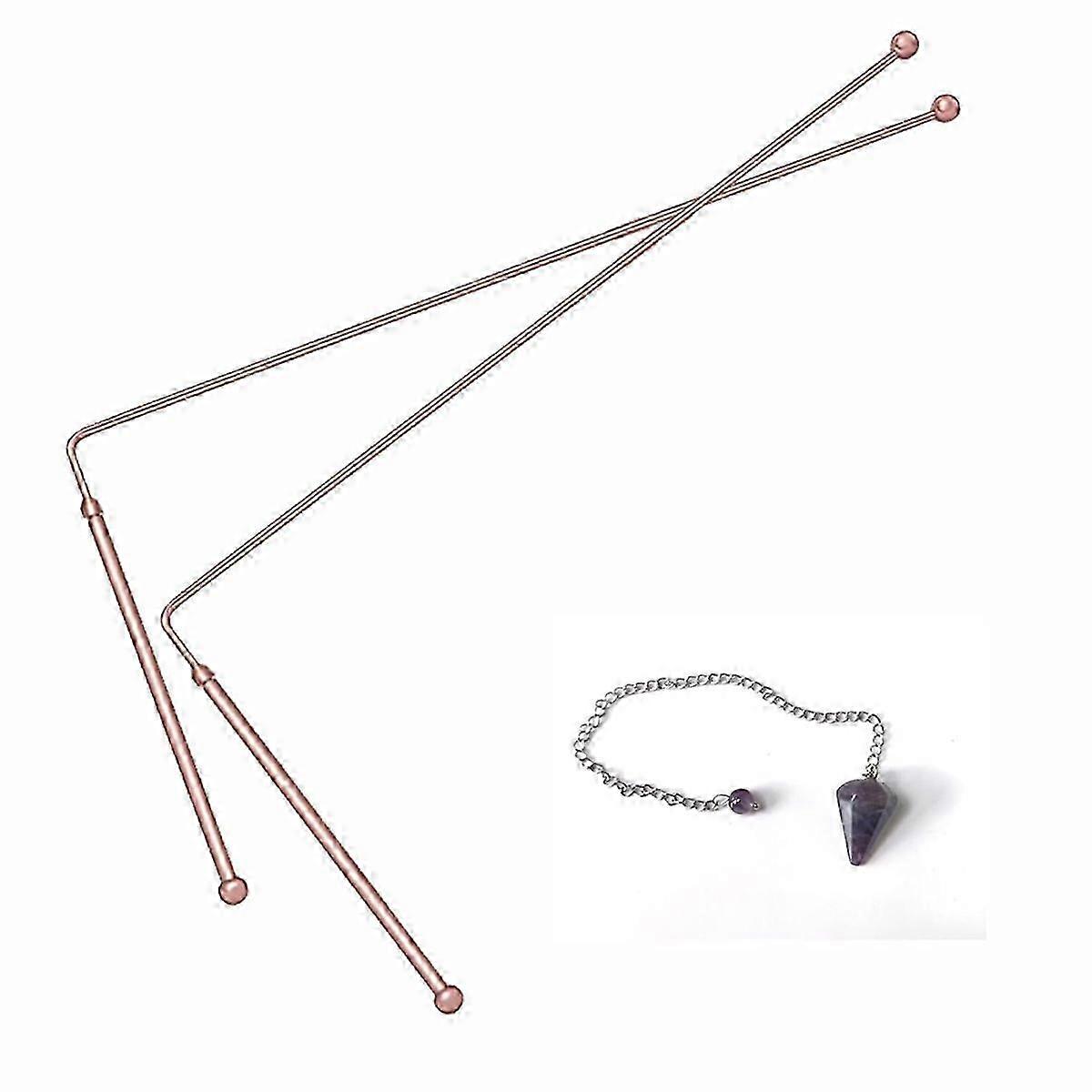 Copper Dowsing Rods 2pcs for Divining and Energy Work with Pendulum