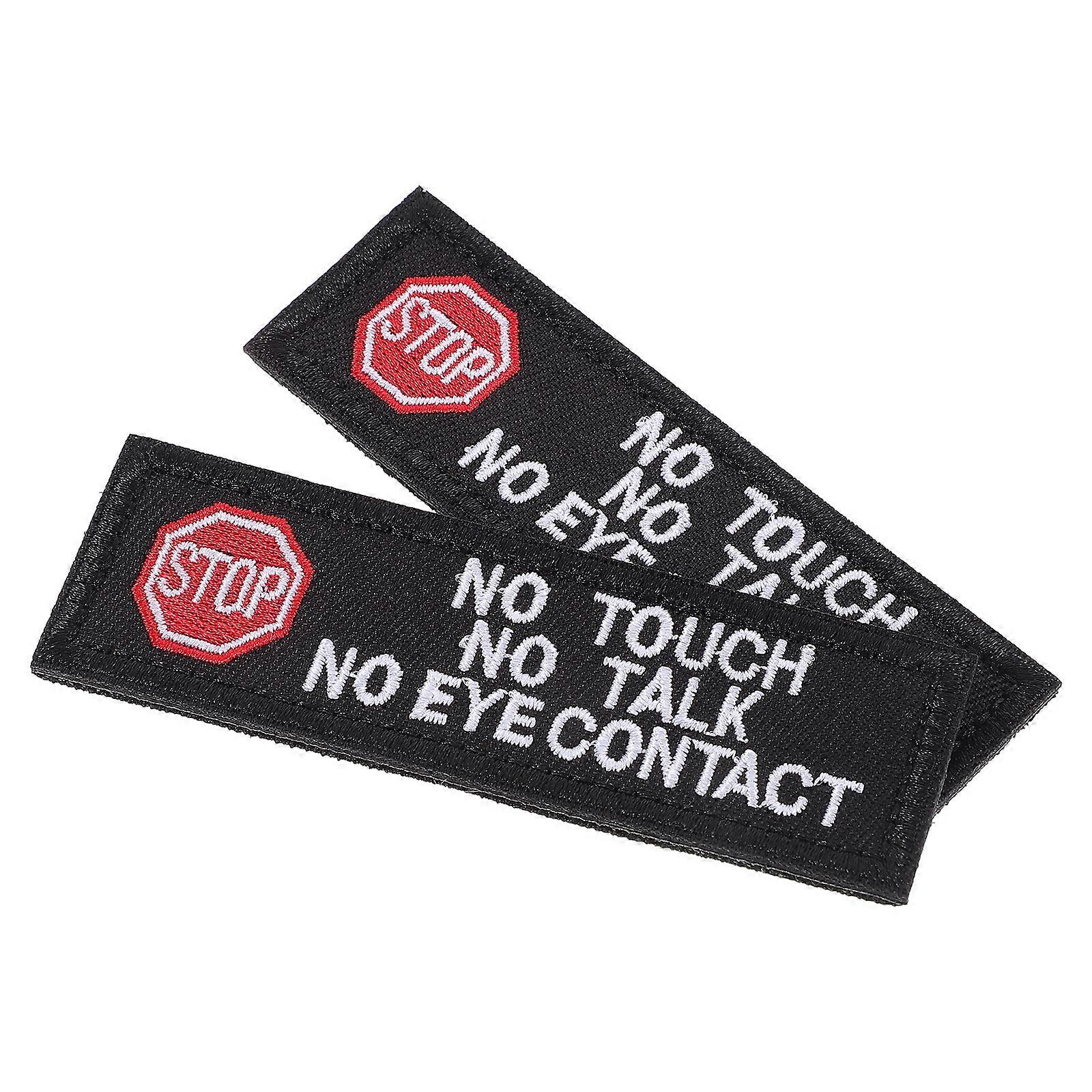 Tape Dog Identification Patch for Service Harness 2Pcs Black