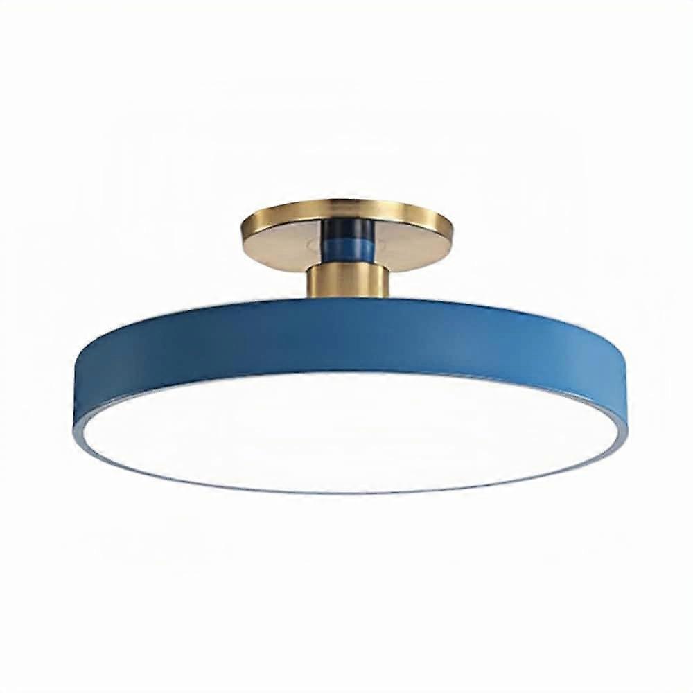 LED Ceiling Light with Remote, Nordic Minimalist Design, Adjustable Brightness and Color, Blue 50cm