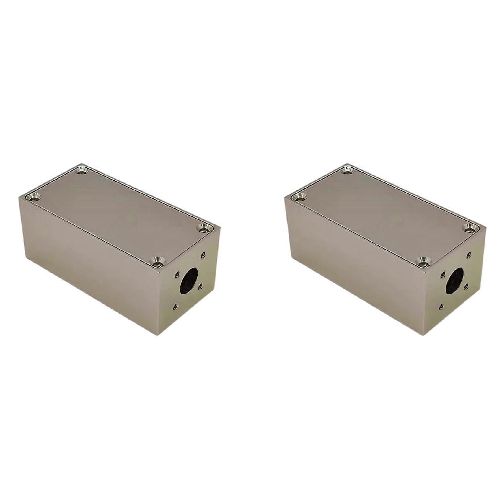 2X BNC Enclosure Aluminum Shield Box RF Box Electromagnetic Shielding Amplifier Multi-Function Portable Enclosure