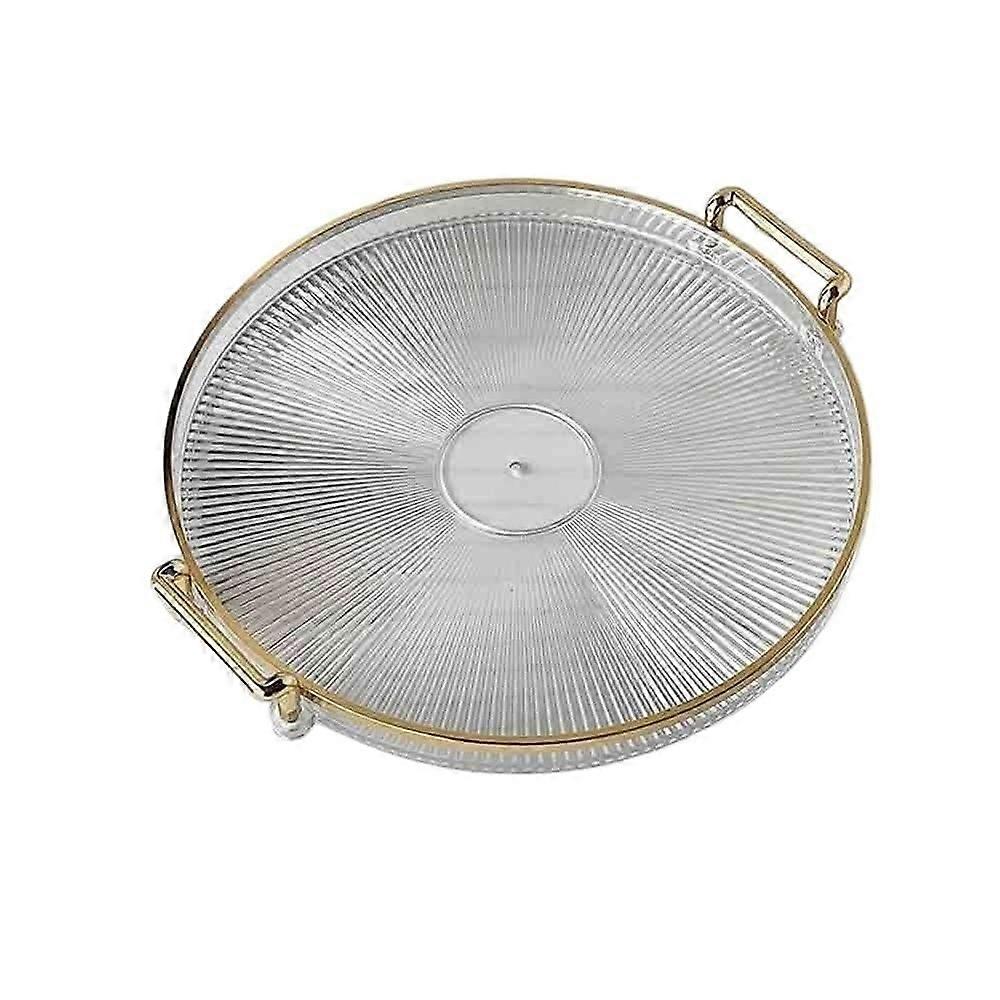 Clear Fruit and Snack Serving Tray with Elegant Double Handles for Desserts and Candy Display