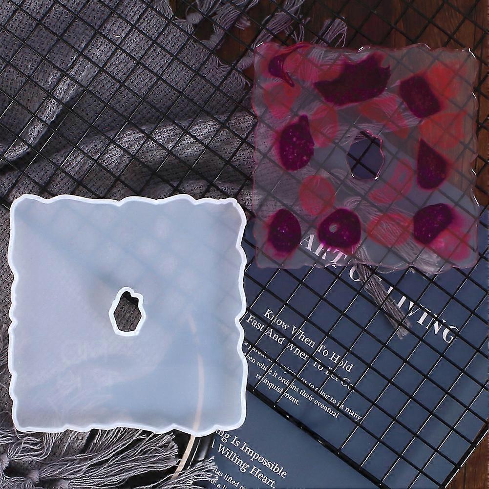 DIY Baking Mirror Resin Cloud Crystal Epoxy Mold, Irregular Wave Coaster/Standard Mold, Silicone